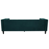 Christopher Knight Home® - Noble House - - 3-Seater Sofa, Upholstered Tufted Coach, Velvet Sofa, Green