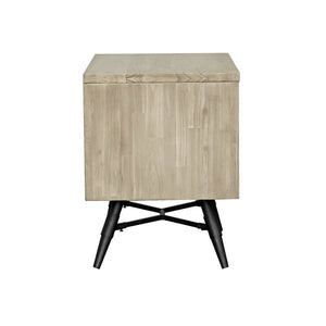 English Elm Bridges Solid Acacia Wood Nightstand with Two Drawers for Farmhouse Bedroom Storage B2736P464856