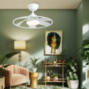 English Elm Light Pro 22-Inch Led Smart Ceiling Fan With Energy-Efficient Dc Motor For Compact Spaces T3177P284011