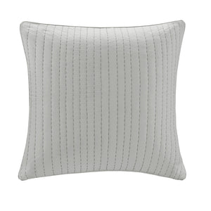 JLA Home INK+IVY - Cotton Quilted Euro Sham Cover 26x26 with Embroidered Texture, Farmhouse Shabby-Chic Breathable Cotton II11-930