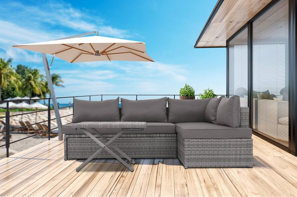 English Elm Patio Sofa With Water-Resistant Cushions - Stylish Outdoor Seating For Comfort & Durability! B205S00057-GIGA