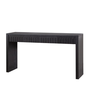 English Elm Modern Black Console Table With 4 Discreet Drawers - Sleek Entryway Storage For Any Space W2729P298159