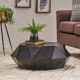 Christopher Knight Home® - Noble House - Leaverton Handcrafted Modern Aluminum Polygonal Coffee Table