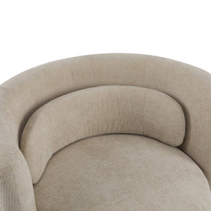 English Elm Christopher Knight Home® - Swivel Contemporary Accent Armchair with Lumbar Pillow, 360° Rotation, Metal Base Durability khaki 37.75 L x 33.75 W x 26.5 H N776P368491K