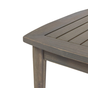 English Elm Christopher Knight Home® - Patio Loveseat And Coffee Table Set - Minimalist Acacia Wood Furniture For Relaxing Outdoor Spaces 68628.00GDGRY