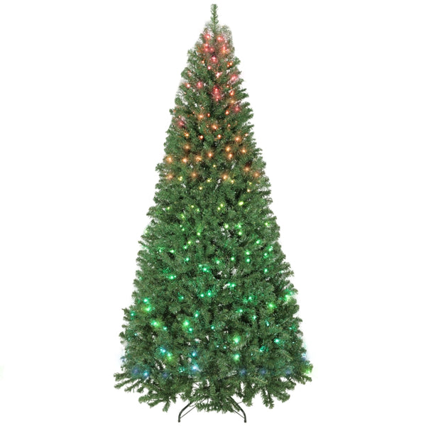 English Elm 7.5ft Fir Christmas Tree with 450 Rgb Leds 12 Modes Remote and Built-in Timer T3971P396484