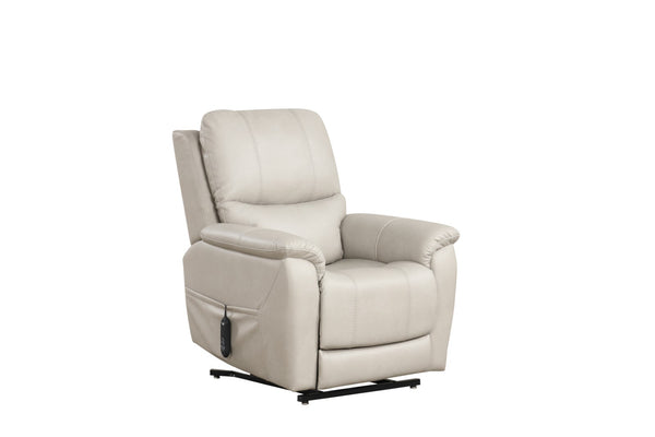 English Elm Contemporary Sandbach Manual Glider Recliner with Padded Track Arms, Smooth Motion, Soft Neutral Fabric Upholstery Light Gray 37 L x 31 W x 34 H B2741P387676