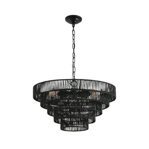 English Elm Modern Marble Resin Ring Pendant Warm Led Glow for Dining Rooms and Kitchen Islands W2312P415967