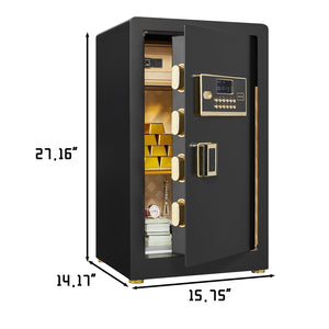 English Elm Solid Steel Digital Safe with Led Interior Keypad Lock Felt Lining Home Office Use T3625P372661