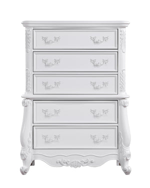 English Elm Latisha Elegant Finish Dresser with Spacious Drawers and Versatile Shelf for Organized Bedrooms White 59 L x 42 W x 21 H B2726P247633