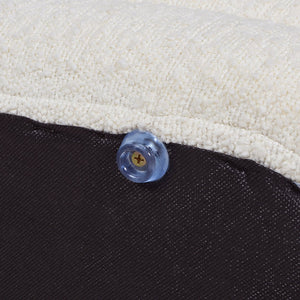 English Elm Jennifer Taylor Home - Fuji 49" Upholstered Oval Storage Bench with Bouclé Texture, Plush Tufted Lid & Hidden Compartment White B2719P238464