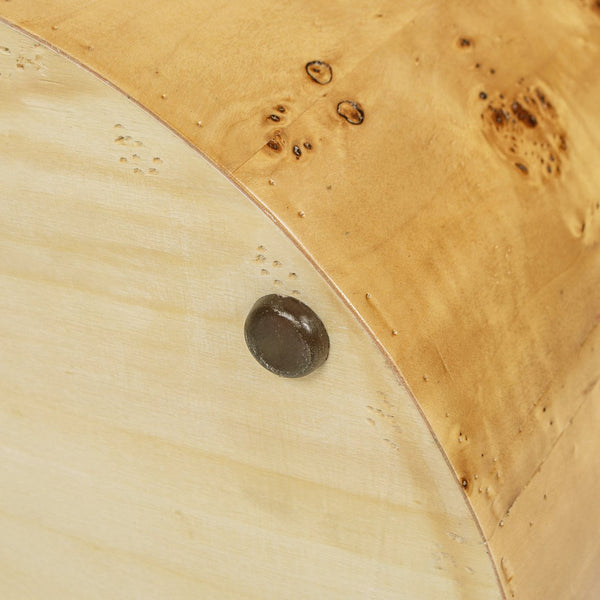 English Elm Nebula Burl Wood Pillar Side Table Sculptural Accent Pedestal Organic Grain Modern B2719P277869