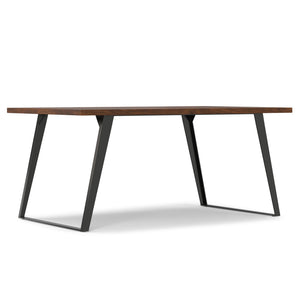 English Elm Lowry Dining Table - Modern Solid Walnut Design With Tapered Iron Legs For Stylish Versatile Seating B136P266900