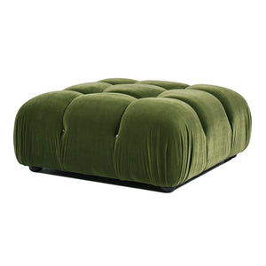 English Elm Jennifer Taylor Home - Marcel 36" Bubble Modular Cocktail Ottoman with Bouclé Upholstery, Low 15" Seat, Luxe Foam Support Olive Green B2719P238415
