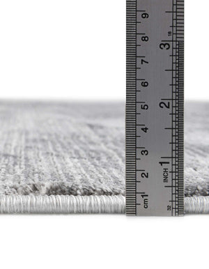 Unique Loom Finsbury Kate Machine Made Solid Rug Gray, Ivory 7' 10" x 7' 10"