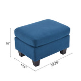 Christopher Knight Home® - Noble House - - Springfield Navy Blue Ottoman