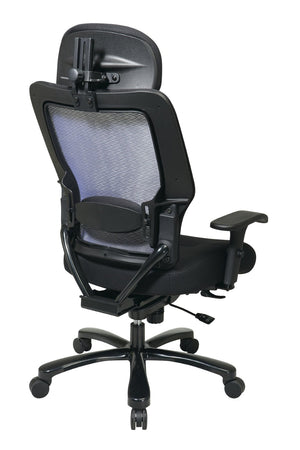 OSP Home Furnishings Big and Tall Ergonomic Office Chair with Airgrid Back Lumbar Support and Padded Mesh Seat 63-37A773HM