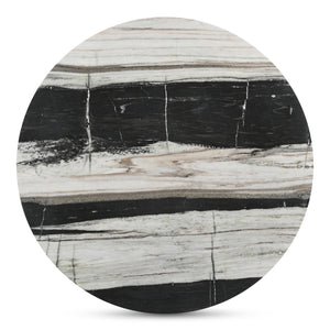 English Elm Celia Round Marble Dining Table with Bold Veining for Elegant Rooms B2769S00005