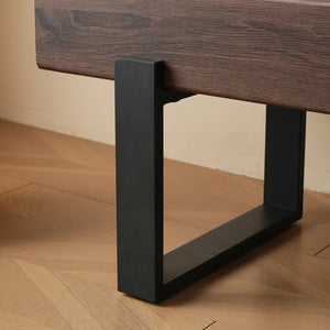 English Elm 59" Farmhouse Dining Bench with Metal Legs, 59x15.75" Sturdy Entryway Seat 250lb Capacity, Easy Assembly N752P293752P