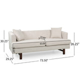 Christopher Knight Home® - Noble House - Mableton Mid-Century Modern Upholstered 3 Seater Sofa