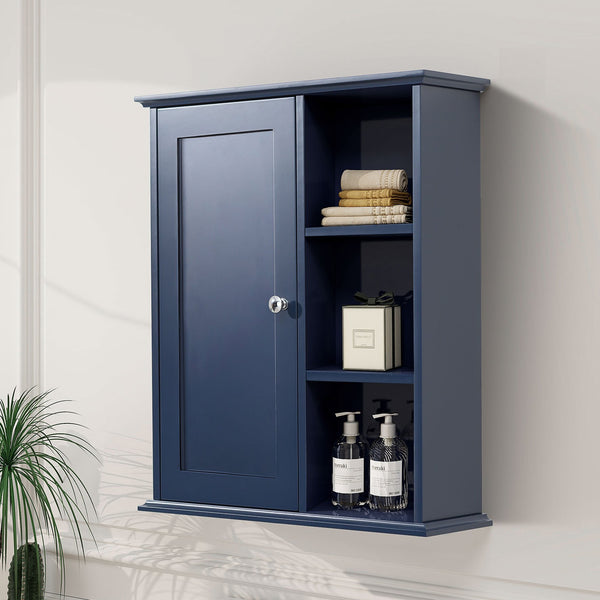 English Elm Upgraded Wall Mounted Bathroom Cabinet Mdf Soft Close Over Toilet Organizer Blue T3785P356596