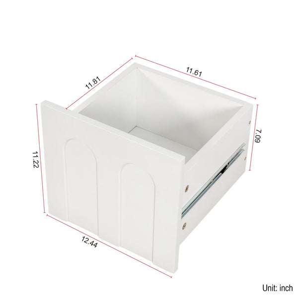 English Elm White Sideboard Storage Cabinet – Modern Multi-Functional Design With Glass Doors & Versatile Shelving W331P298183-GIGA