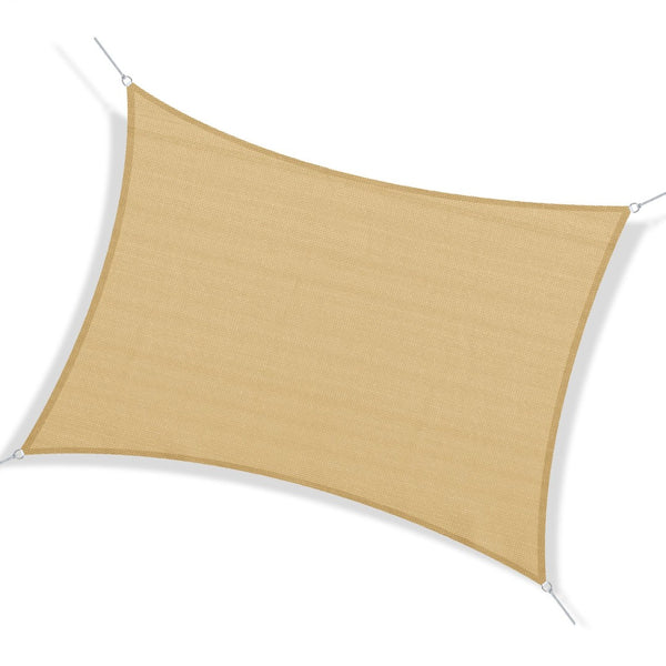 English Elm Outsunny 13' X 20' Rectangle Sun Shade Sail Canopy For Patios, Decks & Pools - Uv Protection Included W2225P200912-GIGA