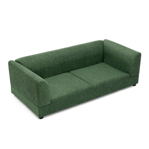 English Elm Comfortable Linen Upholstered Pet Sofa with Backrest and Armrests for Large Dogs Olive Green W487P430317