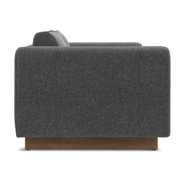 English Elm Jones 61 inch Loveseat with Eco-Friendly Polyester Upholstery, High-Density Foam Comfort & Durable Frame DARK GREY B136P364286