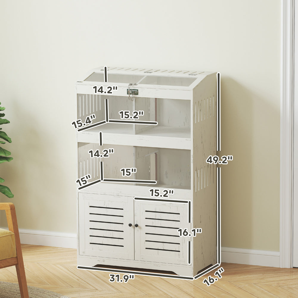 English Elm Pet Hamster Enclosure with Acrylic Panels Lockable Top Mdf Frame and Enrichment Accessories T3971P407506