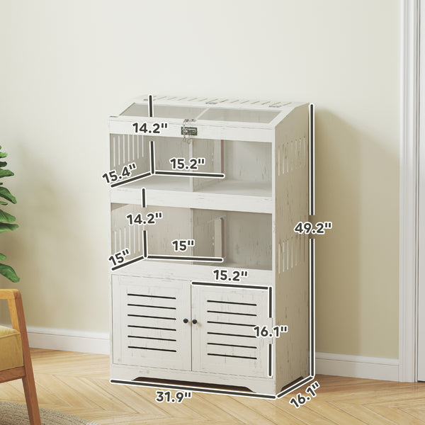 English Elm Pet Hamster Enclosure with Acrylic Panels Lockable Top Mdf Frame and Enrichment Accessories T3971P407506