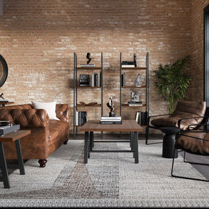 English Elm Lester Natural 8x10 Jute Area Rug - Handwoven Kilim Geometric Design, Durable 57% Sustainable Fibers B136P188402