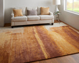 Feizy Rugs Anya Wool/Viscose Hand Tufted Industrial Rug Red/Orange/Ivory 9' x 12'