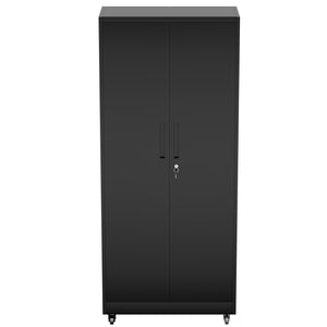 English Elm Metal Lockable Steel Cabinet Two Adjustable Shelves Garage Office Utility Storage T2398P442668