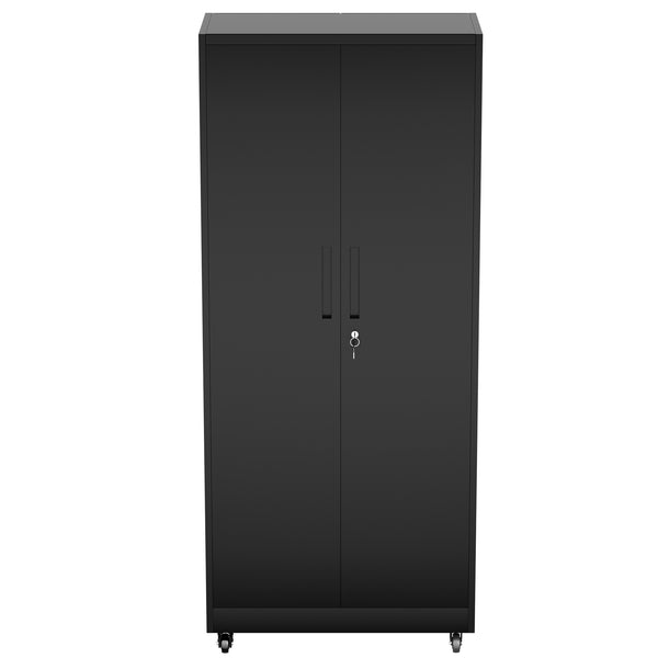 English Elm Metal Lockable Steel Cabinet Two Adjustable Shelves Garage Office Utility Storage T2398P442668