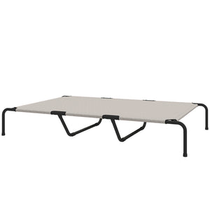 English Elm Large Elevated Dog Bed Powder Coated Steel Frame Teslin Mesh for Extra Big Breeds Beige,Black,White T3971P440387