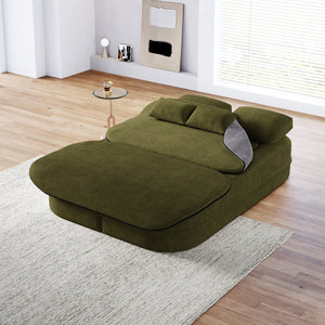 English Elm 75''2-In-1 Foldable Sofa Bed - Versatile Chenille Sleeper With Integrated Blanket For Small Spaces W834P317052