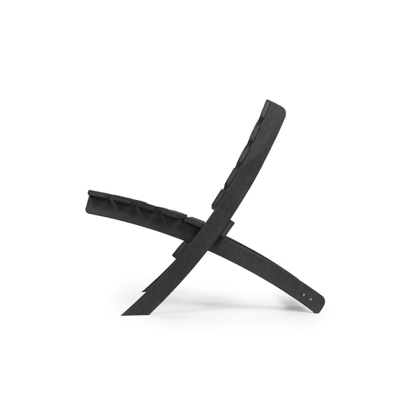 English Elm Grandcourt Recycled Hdpe Outdoor Folding Chair with Marine Grade Hardware for Patio Use Black B2745P409673