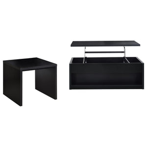English Elm Nuberg Driftwood Gray Living Room Coffee and End Table Set with Storage Shelves B062S01578