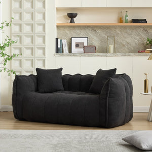 English Elm Soft Beanbag Chair For Two - High-Resilience Foam Comfort, Ideal For Gaming, Reading & Lounging W1996P309526-GIGA
