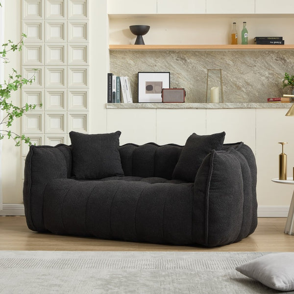 English Elm Soft Beanbag Chair For Two - High-Resilience Foam Comfort, Ideal For Gaming, Reading & Lounging W1996P309526-GIGA