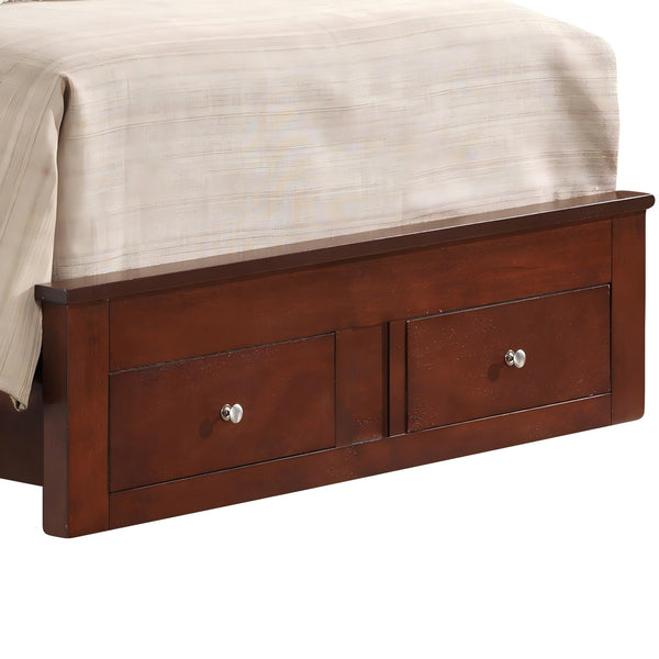 English Elm Elegant Twin Bed With Built-In Storage In Rich Cherry Finish For Smart Space-Saving Solutions B078S00236