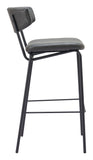 Charon Barstool - Set of 2 Vintage Black 110261 Zuo Modern