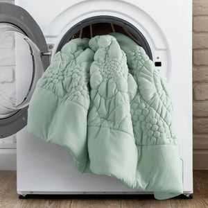 English Elm 3-Piece King Comforter Set In Soothing Sage - Cozy, Easy Care, Stylish Design For Modern Bedrooms B035P408733