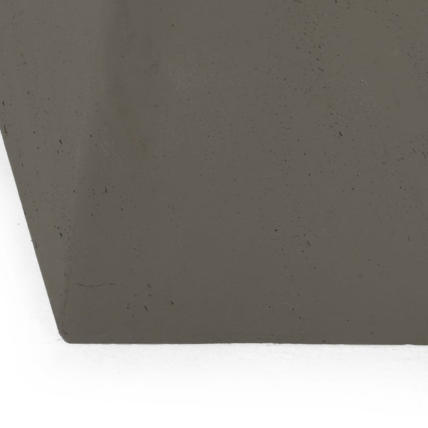 English Elm Christopher Knight Home® - APOLLO geometric concrete side table with gem-cut pentagon base, durable modern outdoor accent piece Light Gray 67525.00LGRY