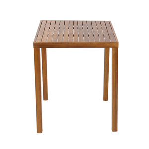 English Elm Christopher Knight Home® - Outdoor Acacia Wood Bar Table with Slatted Top and Tapered Legs, Weather-Resistant Hardwood Design Teak 43 L x 35.5 W x 7 H N776P285371T