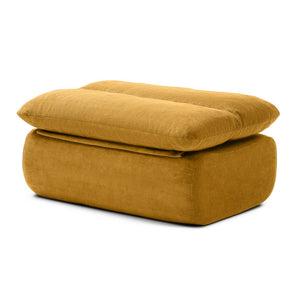 English Elm 32" Tufted Foam Chaise Lounge with Matching Ottoman for Adults Bedroom Living Room Yellow W1117P436330