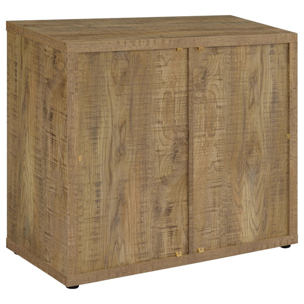 English Elm Pamplona 2-Door Accent Cabinet: Rustic Mango Wood Finish With Industrial Metal Hardware & Storage Solutions B062P299945-GIGA