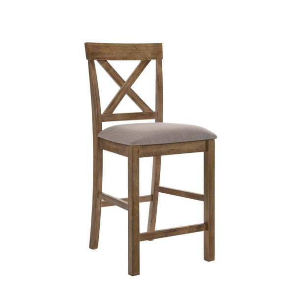 English Elm Contemporary Wood Frame Side Chairs Set of 2 with Durable PU Upholstery, Elegant Dining Accent Oak,Tan 18 L x 42 W x 9 H B2741P336519