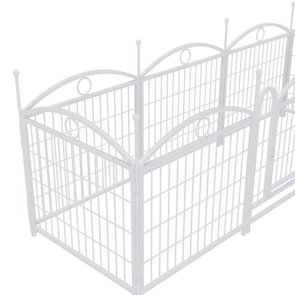 English Elm Dog Playpen 8 Panel Heavy Duty Iron Pet Enclosure Foldable Indoor Outdoor Exercise Pen W368P233997
